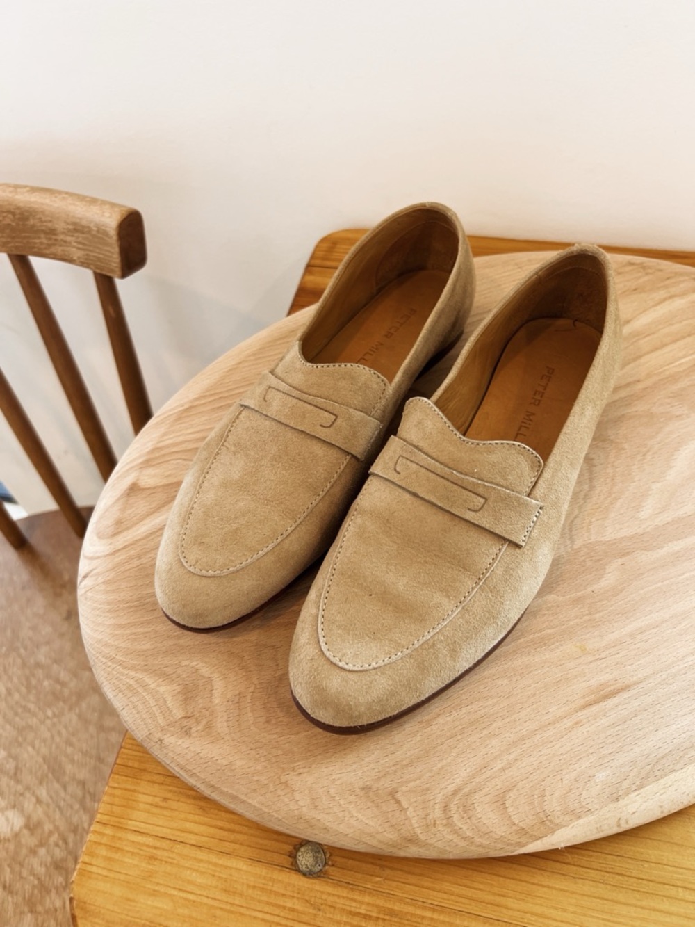 Peter Millar Women's 100% genuine Suede Loafers in Tan